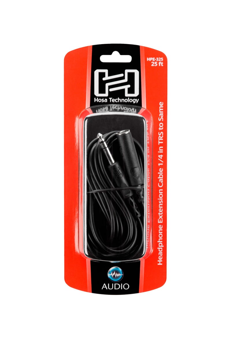 Hosa كابل تمديد سماعات الرأس Hosa HPE-325 بطول 1/4 بوصة TRS إلى 1/4 بوصة TRS، 25 قدم - Image 5